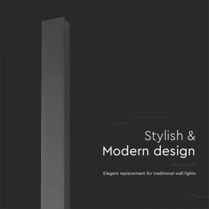 Zewnętrzny kinkiet LED/10W/230V 4000K IP65 51 cm antracyt