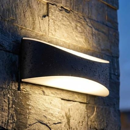 Zewnętrzny kinkiet LED/10W/230V IP65 czarny