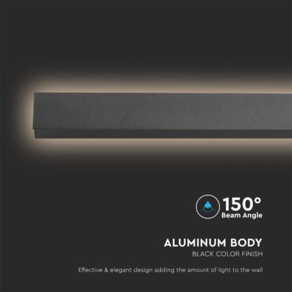 Zewnętrzny kinkiet LED 16W/230V 3000K IP65, 101 cm, antracyt