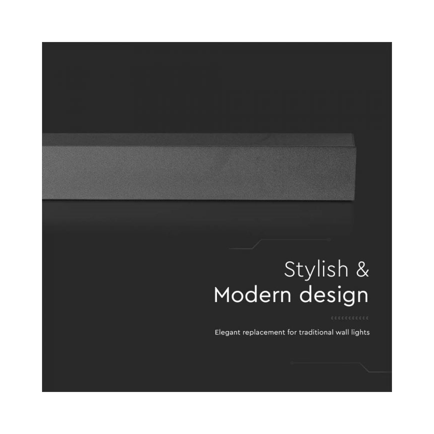 Zewnętrzny kinkiet LED 16W/230V 4000K IP65 101 cm antracyt