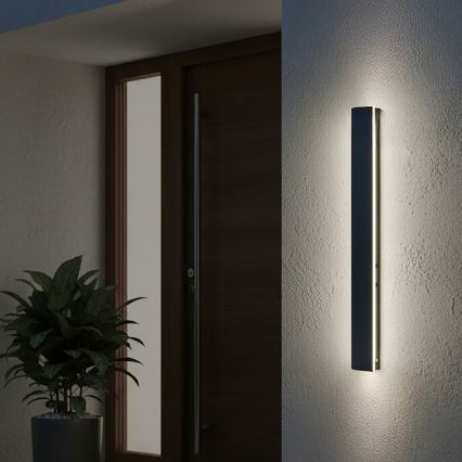 Zewnętrzny kinkiet LED MIRANA LED/12W/230V 4000K IP44 60 cm czarny