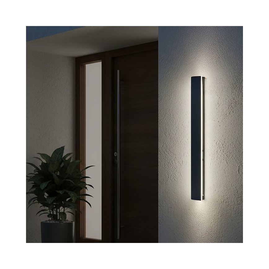 Zewnętrzny kinkiet LED MIRANA LED/12W/230V 4000K IP44 60 cm czarny