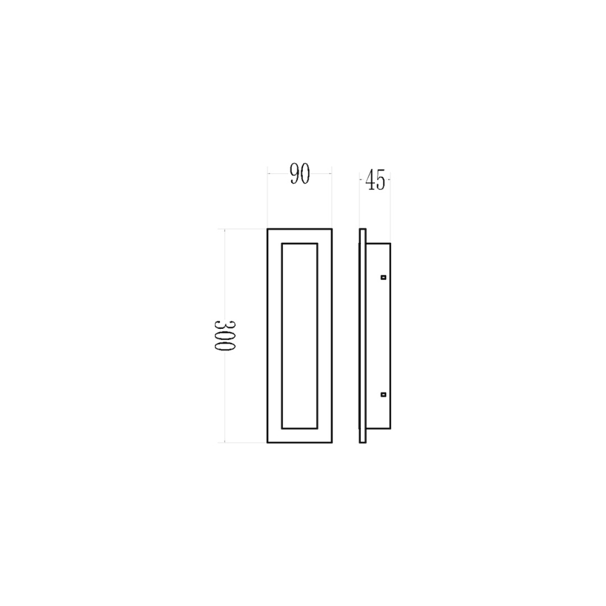 Zewnętrzny kinkiet LED WOW/10W/230V 3000/4000/6500K 30 cm IP54 czarny