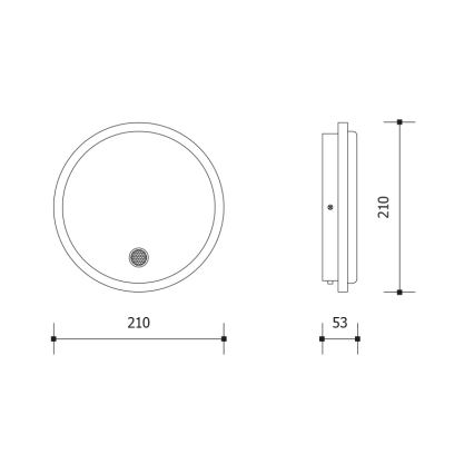 Zewnętrzny kinkiet LED z czujnikiem ruchu i zmierzchu LED/15W/230V IP65 biały