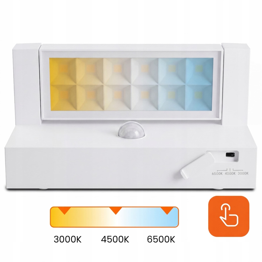 Zewnętrzna oprawa ścienna LED z czujnikiem ruchu i zmierzchu LED/25W/230V 3000/4000/6500K IP54 biała