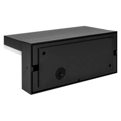 Zewnętrzny kinkiet LED z czujnikiem HESTIO, 9W/230V, 4000K, IP44 — czarny