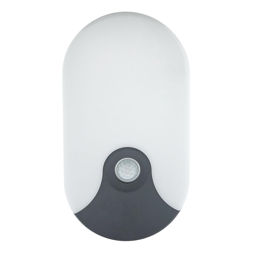 Zewnętrzny kinkiet LED z czujnikiem ruchu, 18W, 230V, IP44, antracyt