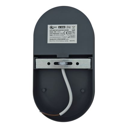 Zewnętrzny kinkiet LED z czujnikiem ruchu, 18W, 230V, IP44, antracyt