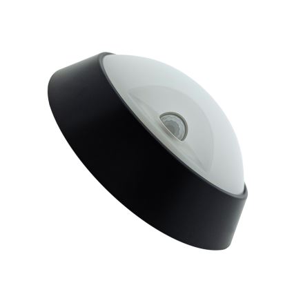Ściemnialna zewnętrzna oprawa ścienna LED z czujnikiem ruchu, 15/18/20W, 230V, 3000K/4000K/6500K, IP65, czarna/biała