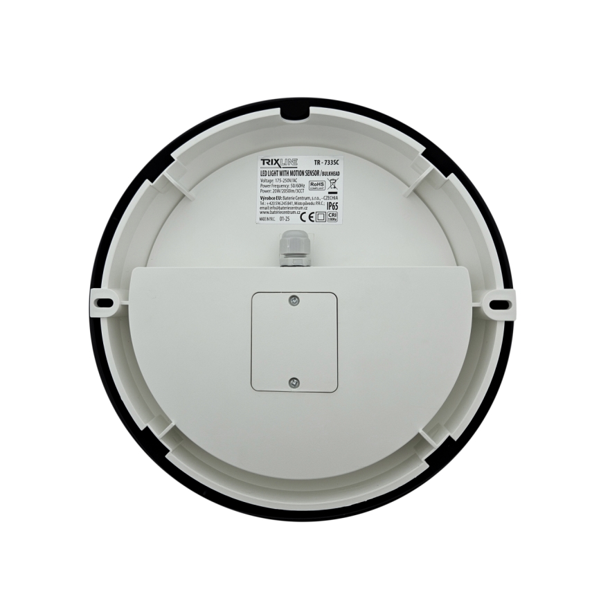 Ściemnialna zewnętrzna oprawa ścienna LED z czujnikiem ruchu, 15/18/20W, 230V, 3000K/4000K/6500K, IP65, czarna/biała