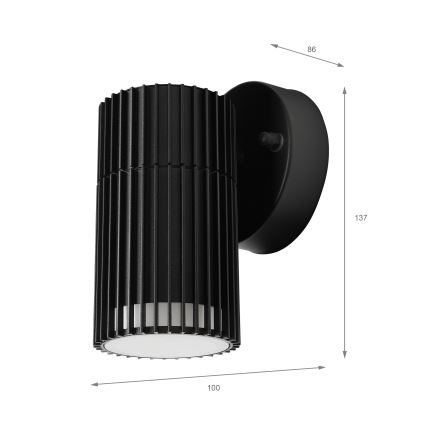 Zewnętrzny kinkiet punktowy LANTHEA 1xGU10/11W/230V IP44 czarny