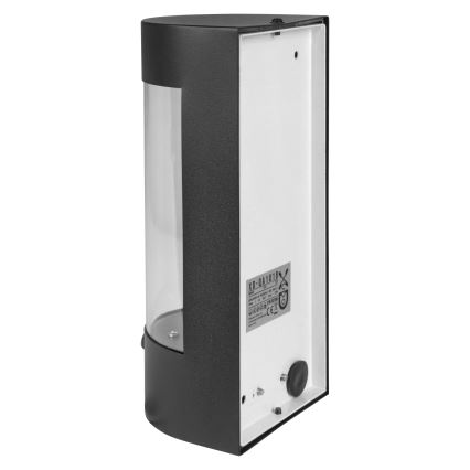 Zewnętrzny kinkiet z czujnikiem ruchu 1xE27/15W/230V IP44 czarny