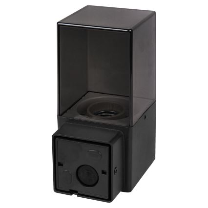 Kinkiet zewnętrzny z czujnikiem ruchu i zmierzchu 1xE27/40W/230V IP44 czarny/przydymiony
