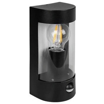 Zewnętrzny kinkiet z czujnikiem ruchu 1xE27/15W/230V IP44 czarny