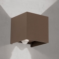 Zewnętrzny kinkiet z czujnikiem ruchu i zmierzchu CUBE-S LED/13W/230V IP54 brązowy