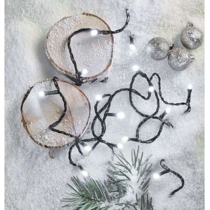 Zewnętrzny łańcuch 180 diod LED / 8 trybów, 23 m, IP44, zimna biel