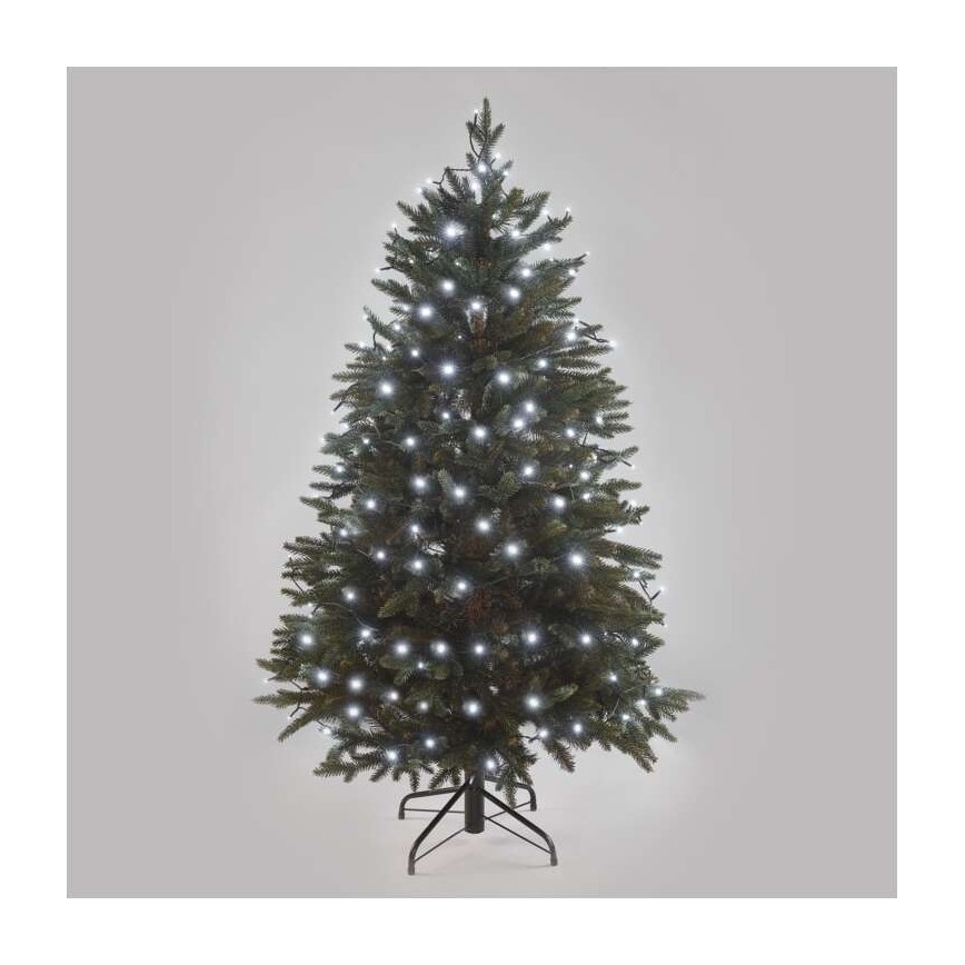 Zewnętrzny łańcuch 180 diod LED / 8 trybów, 23 m, IP44, zimna biel