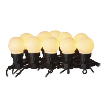 Zewnętrzny łańcuch dekoracyjny LED 10xLED/10m IP44 biały