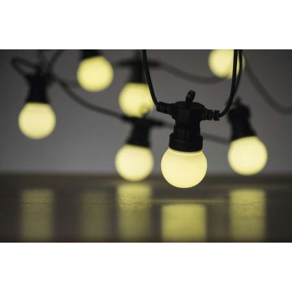 Zewnętrzny łańcuch dekoracyjny LED 10xLED/10m IP44 biały
