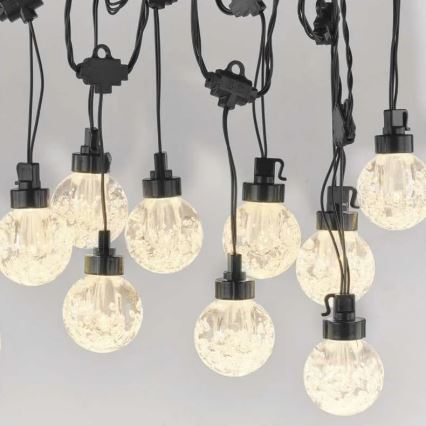 Zewnętrzny łańcuch dekoracyjny LED 20xLED/12,6m IP44 ciepła biel