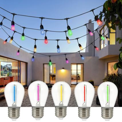 Zewnętrzny łańcuch dekoracyjny LED PARTY NEON 7,6 m 10xE27/0,6W/36V IP44