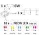Zewnętrzny łańcuch dekoracyjny LED PARTY NEON 7,6 m 10xE27/0,6W/36V IP44