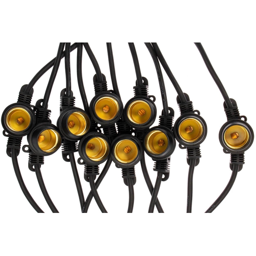 Zewnętrzny łancuch dekoracyjny MIMOSA 20×E27/1,3W/230V IP44 10m