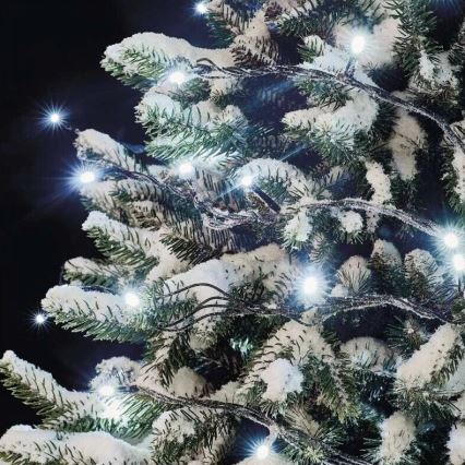 Zewnętrzny łańcuch LED 100xLED/10m IP44 zimna biel