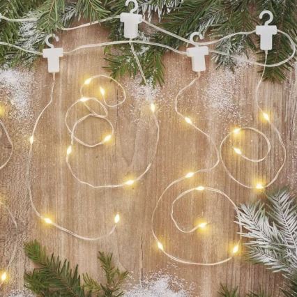 Zewnętrzny łańcuch LED 100xLED/8 funkcji 7,9x0,7m IP44 ciepła biel