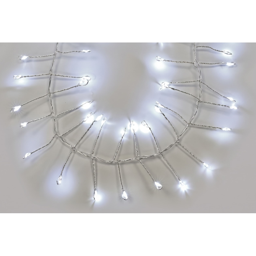 Zewnętrzny łańcuch LED 1920xLED/8 funkcji 19,2m IP44 zimna biel
