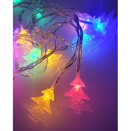 Zewnętrzny łańcuch LED 20xLED/2xAA 2,2 m IP44 wielokolorowe choineczki