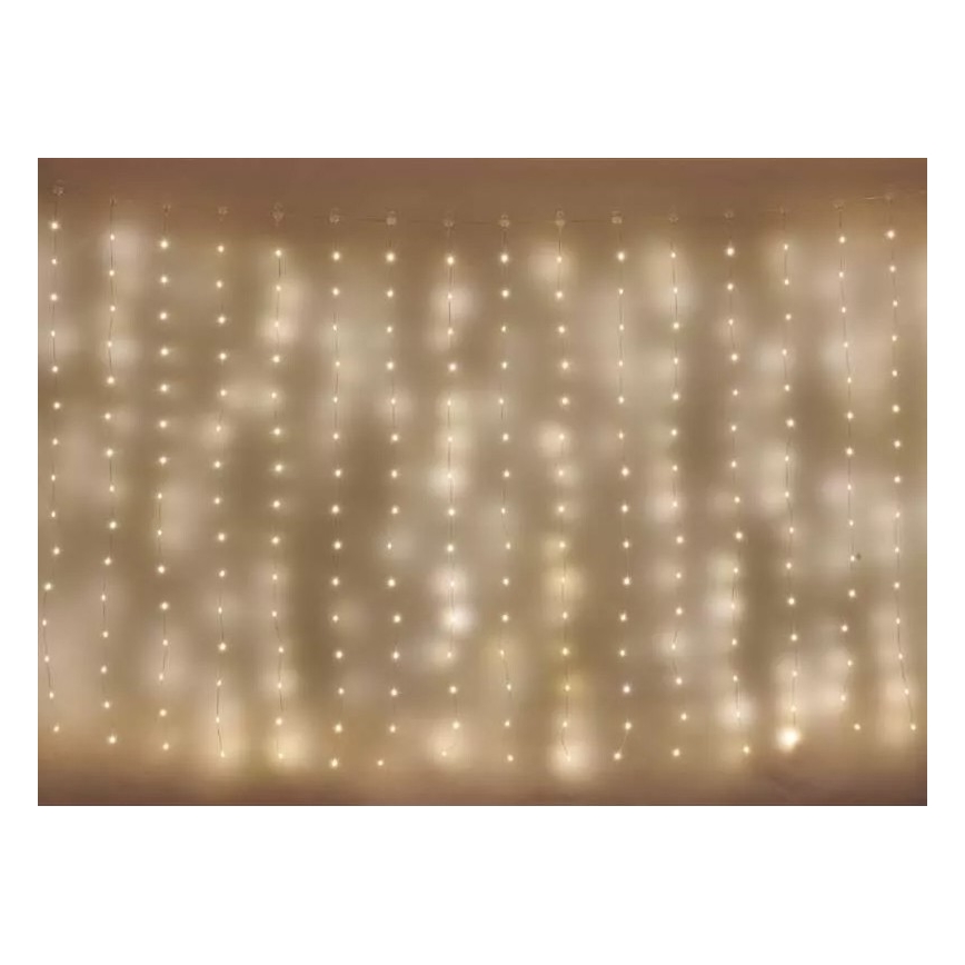 Zewnętrzny łańcuch LED 240xLED/8 funkcji 6,7 m IP44 ciepła biała