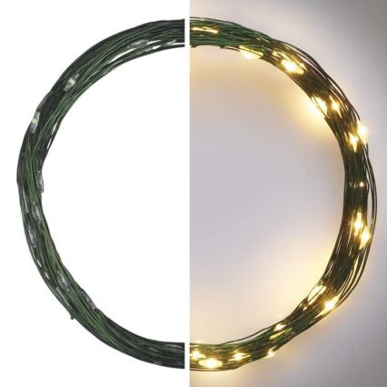 Zewnętrzny łańcuch LED 40xLED/9m IP44 ciepła biała