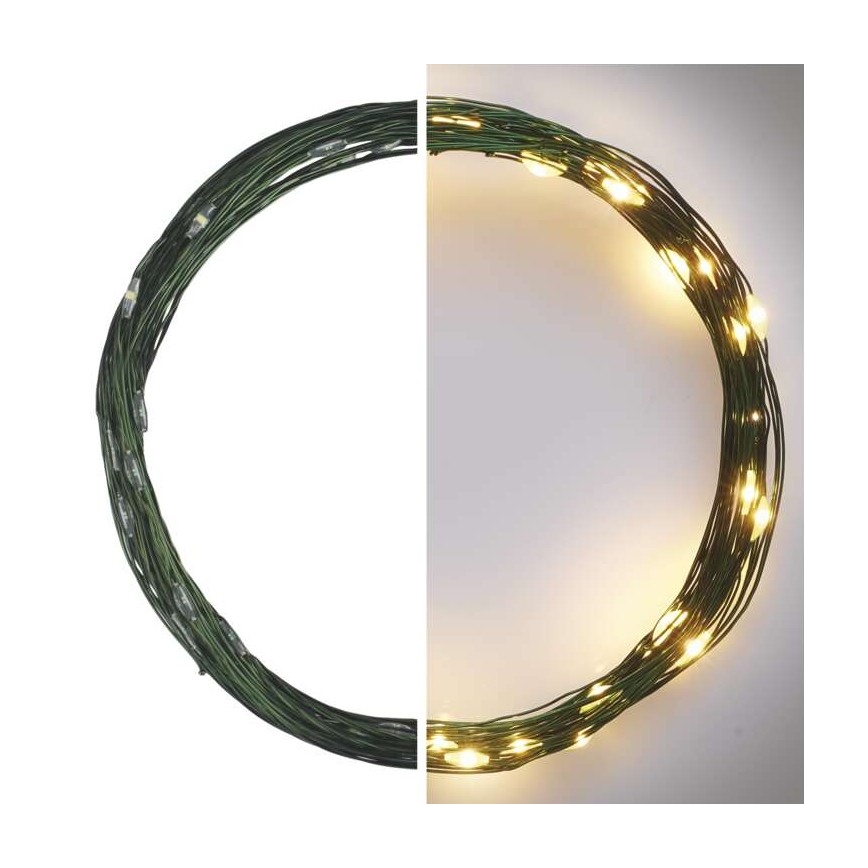 Zewnętrzny łańcuch LED 40xLED/9m IP44 ciepła biała
