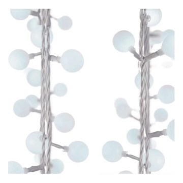 Zewnętrzny łańcuch LED 40xLED/9m, IP44, zimna biel