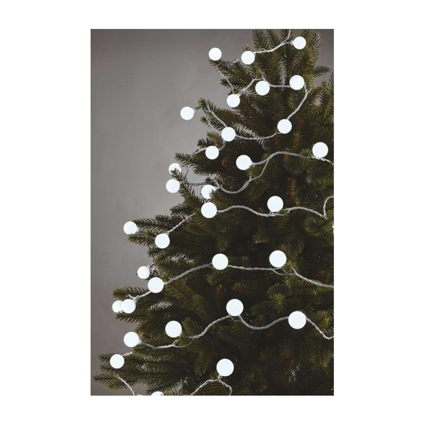 Zewnętrzny łańcuch LED 40xLED/9m, IP44, zimna biel