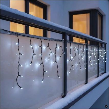 Zewnętrzny łańcuch LED 50xLED/3x0,4m IP44 zimna biała