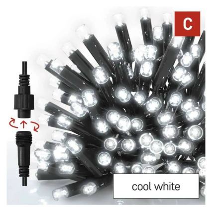 Zewnętrzny łańcuch LED 50xLED/3x0,4m IP44 zimna biała
