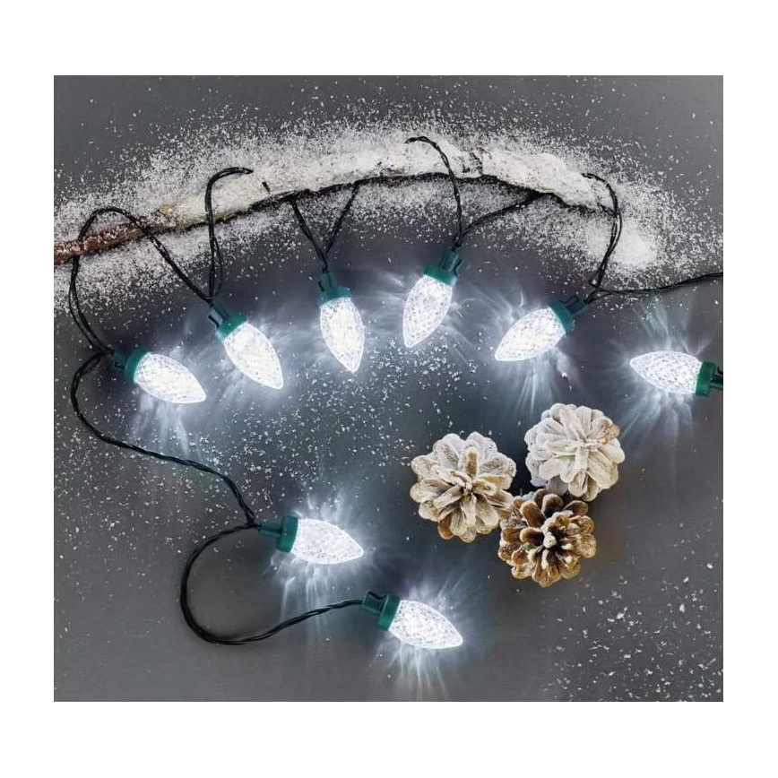 Zewnętrzny łańcuch LED 50xLED/8 funkcji 14,8 m IP44 zimna biała