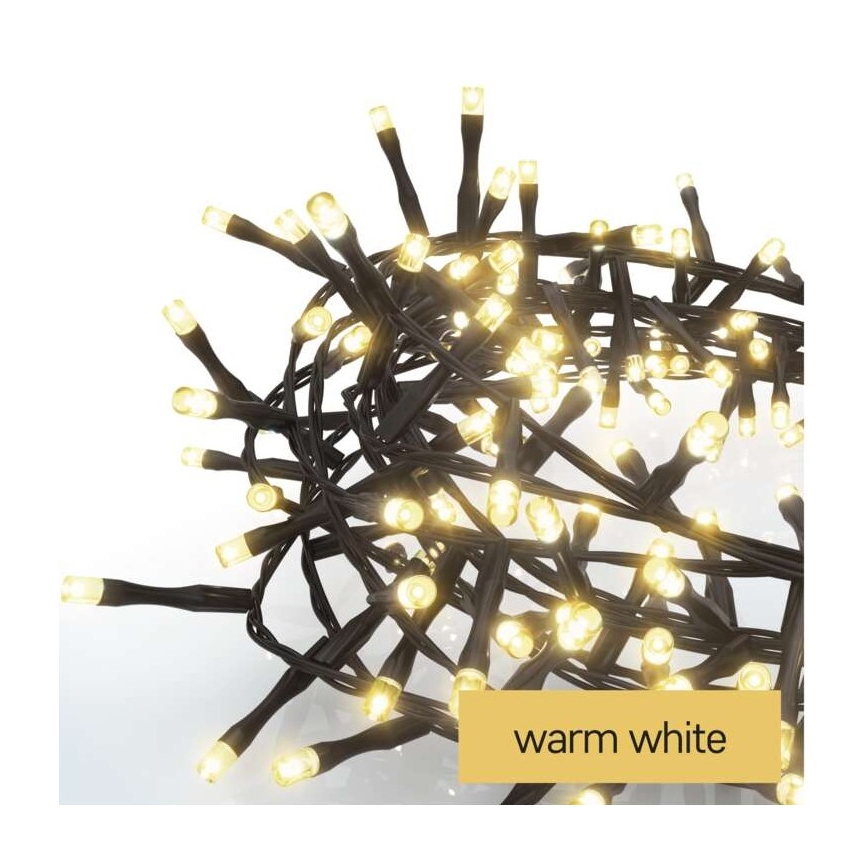 Zewnętrzny łańcuch LED 600xLED/17m IP44 ciepła biała