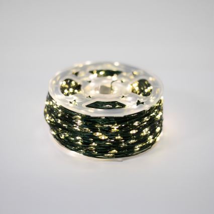 LED zewnętrzny łańcuch świąteczny 1500xLED/230V, 8 funkcji, 153 m, IP44, ciepła biel + pilot zdalnego sterowania