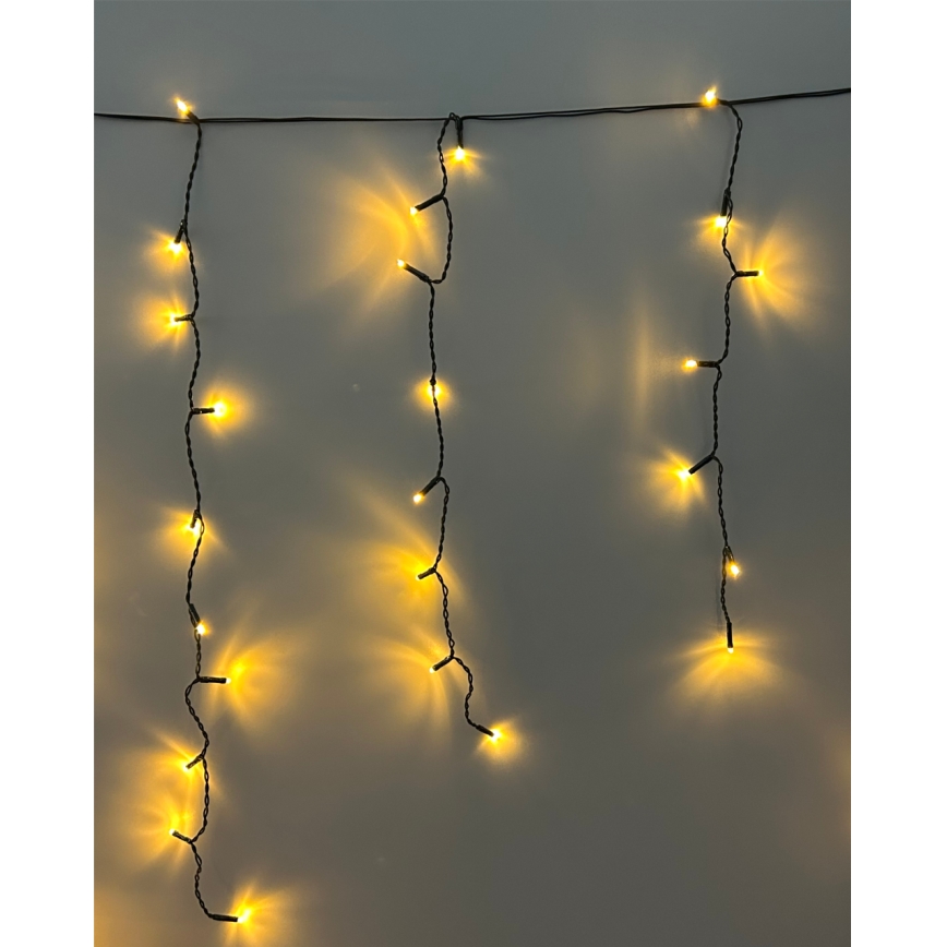Zewnętrzny łańcuch świąteczny LED, 200 diod/230 V, 7,6 m, IP44, czarny