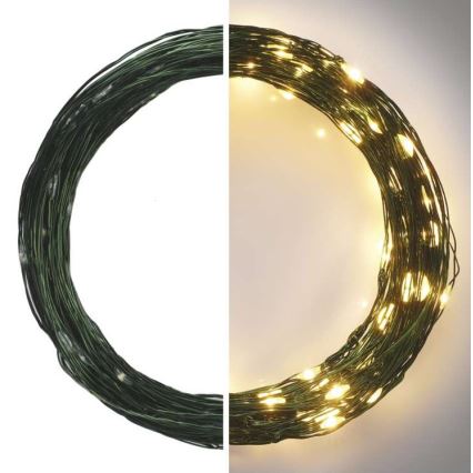 Zewnętrzny łańcuch świetlny 150 diod LED/20 m IP44, ciepła biała