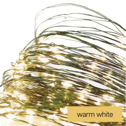 Zewnętrzny łańcuch świetlny 150 diod LED/20 m IP44, ciepła biała