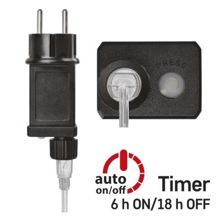 Zewnętrzny łańcuch świetlny LED 100 diod/15 m, IP44, zimna biel