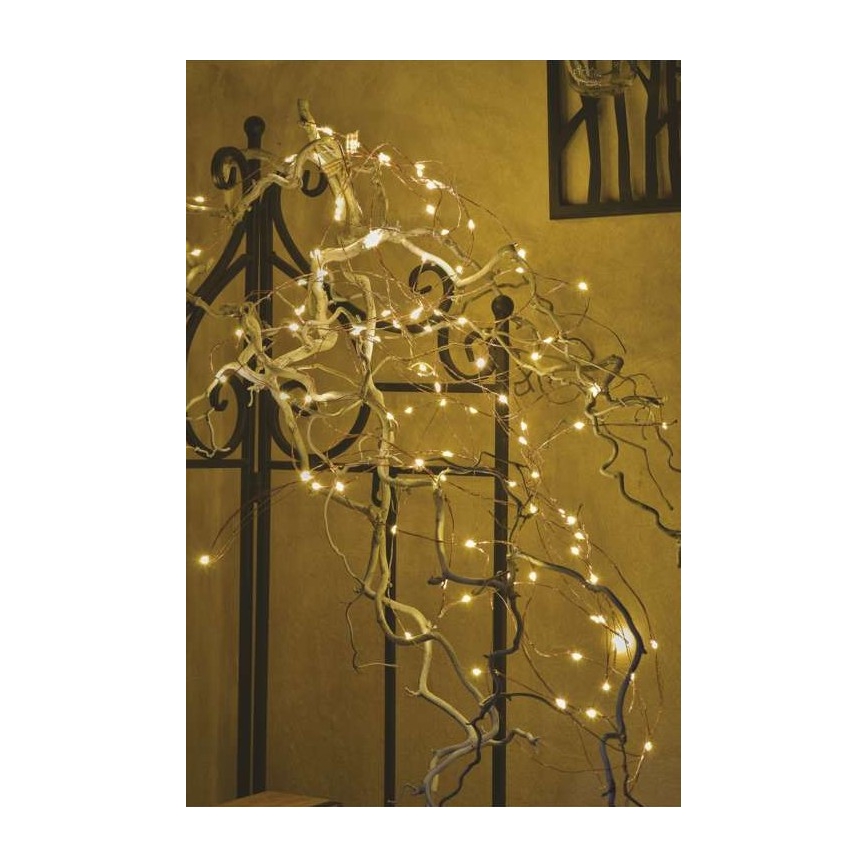 Zewnętrzny łańcuch świetlny LED 100xLED/15m IP44 ciepła biała