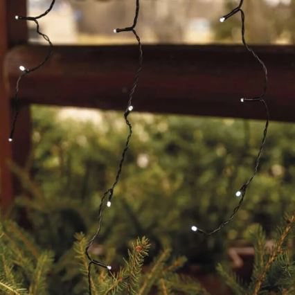 Zewnętrzny łańcuch świetlny LED 100xLED/2,5x0,9m IP44 zimne białe światło