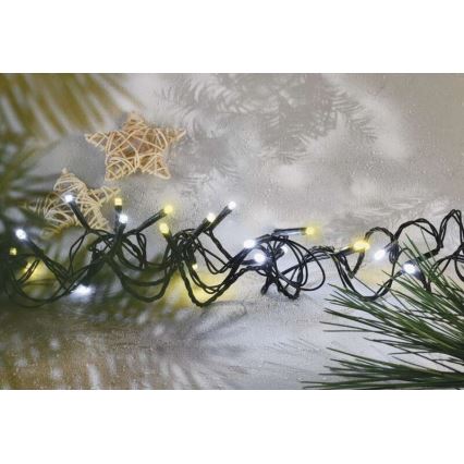 Zewnętrzny łańcuch świetlny LED 120 diod, 2 tryby, 17 m, IP44, ciepłe/zimne światło