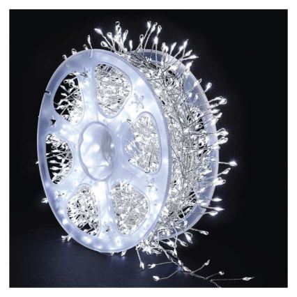 Zewnętrzny łańcuch świetlny LED 1440 diod LED / 8 funkcji, 14,4 m, IP44, barwa zimnobiała