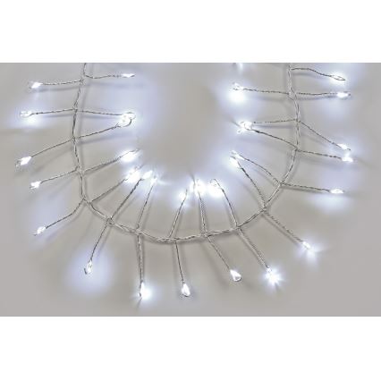 Zewnętrzny łańcuch świetlny LED 1440 diod LED / 8 funkcji, 14,4 m, IP44, barwa zimnobiała